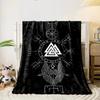 Viking Runes and Valknut Design print blanket soft and cozy perfect for the living room bed sofa or a nap,gift