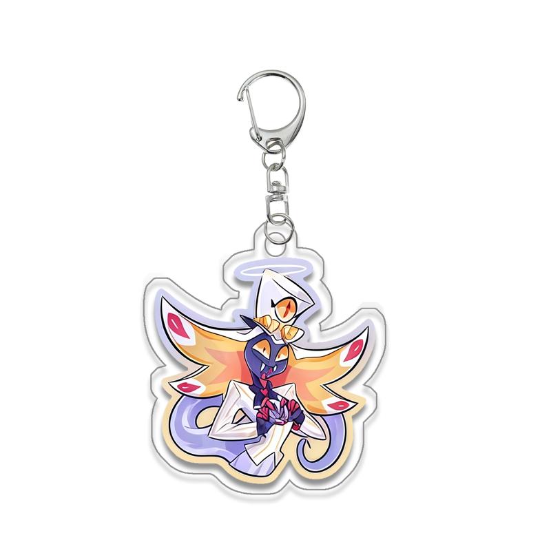 Anime for Hazbin Hotel Angel Dust Alastor Husk Charlie Morningstar Vaggie Acrylic Keychain Backpack Pendant Key Ring Decoration