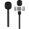 Kimyoaee Wireless Microphone Transmitter Handheld Microphone Holder Stand for DJI Mic Mic and Rode Wireless GO with Detachable Logo with Hollyland