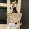 Bolsos de paja tejidos de verano para mujer, portátiles, sencillos, informales, de gran capacidad