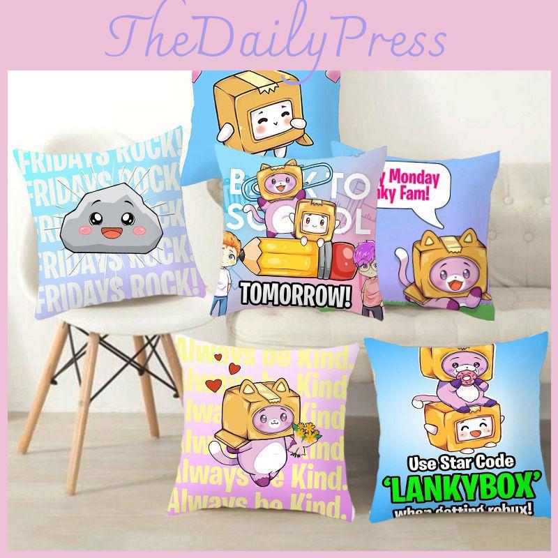 Lankybox Decorative Soft Pillow Case Cushion Cover For Comfortable Car Travel