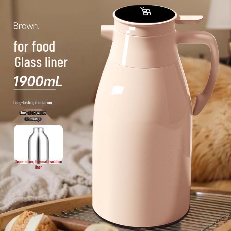 Large Capacity Smart Thermos Flask for Household Use