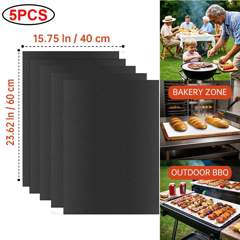 60*40cm Non-stick BBQ Grill Mat Baking Mat Barbecue Tool Cooking Grilling Sheet Heat Resistance Easily Cleaned Kitchen BBQ Tool