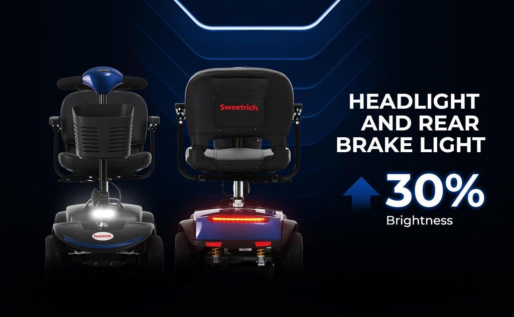 New Elderly 4-wheel Electric Scooter S1 Sport Foldable 4-wheel Electric Skateboard 300W 12AH Advanced Mobility Bicycle