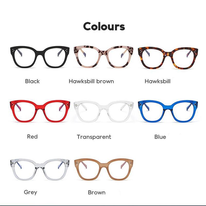 Women Men Leopard Frame Square Hyperopia Eyeglasses Pc Material Anti Blue Light Power Glasses With Diopters Plus 0 +1.0 To +4.0