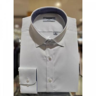 Slim Fit Cotton Blend Stretch Twill Shirt Rzrsl1108 Wh