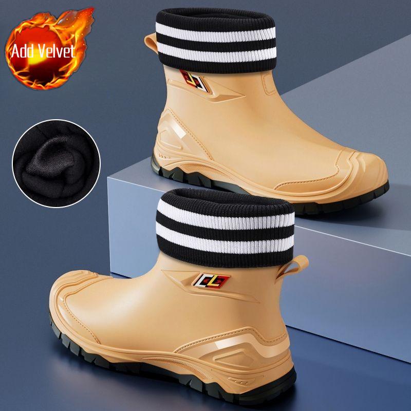 Frühling Herbst Kochen Arbeit Knöchel Herren Gummistiefel Niedriger Absatz Wasserdicht Beständig Angeln Wasser Kunststoff Gummi 2026 Schlamm Herrenschuhe