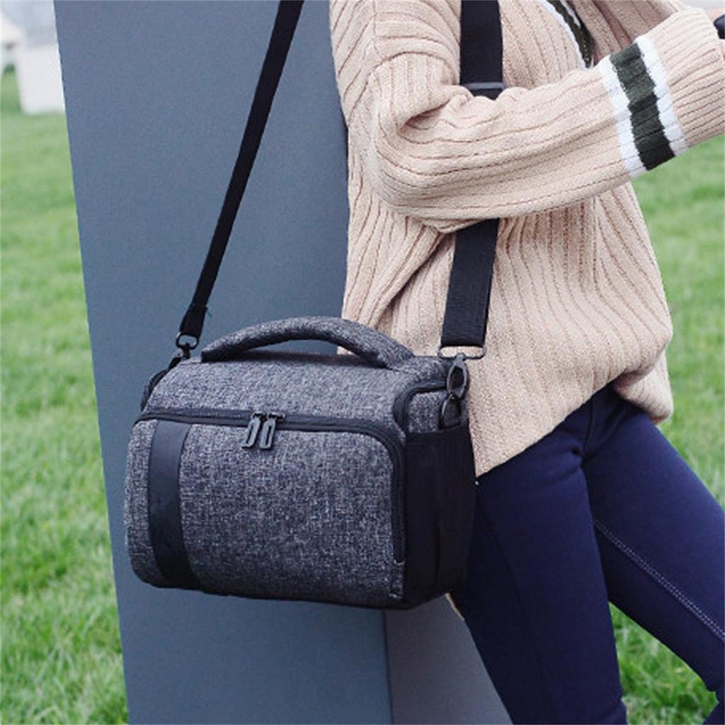 Mesh Shoulder Bag For Camera With Compartment For Other Accessories