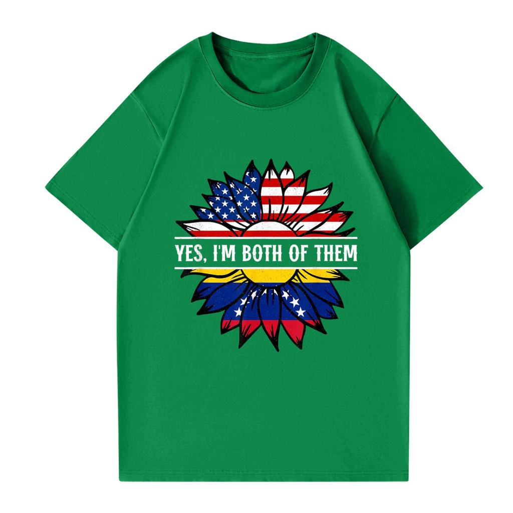 Modisches rundhalsiges lässiges bedrucktes kurzärmeliges T-Shirt Top für Damen und Herren