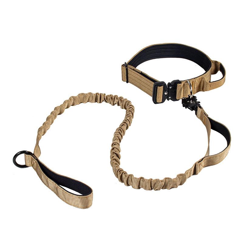 Dog Collar Leash Set Nylon Tactical Dog Collars Rugged Durable Zinc Alloy Buckle Thicken Soft Lining Collar For Medium Big Dogs