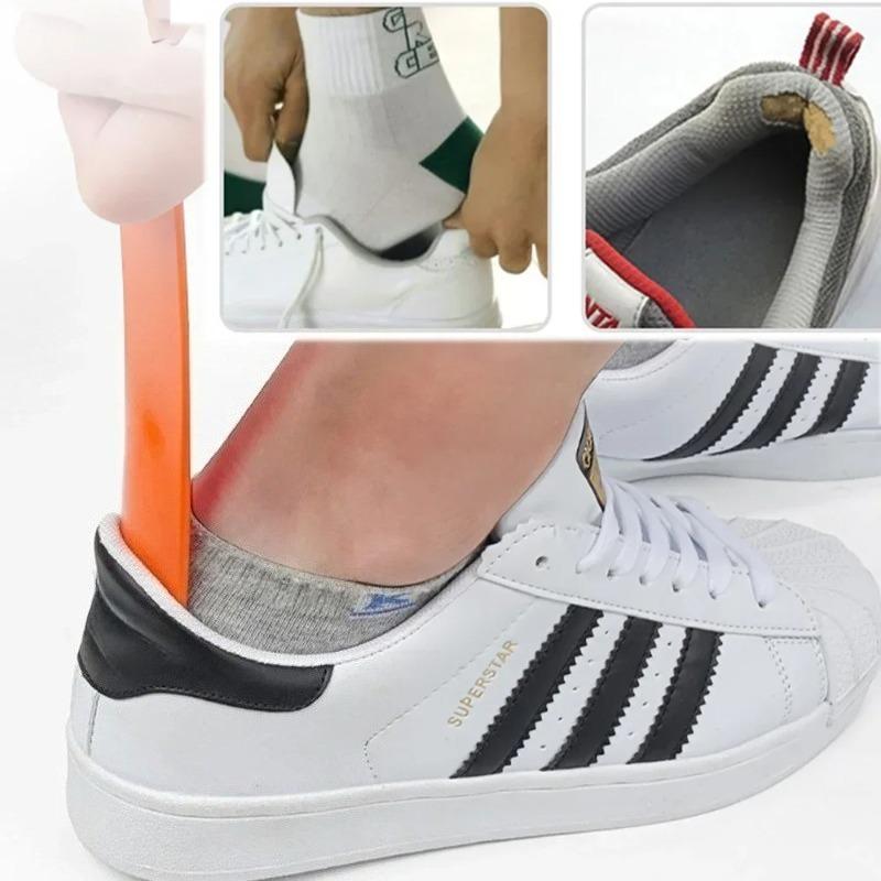 Flexible Sturdy Plastic Shoe Spoon Shoehorn Portable Shoe Lifter Helper Household Travel Wear Tool