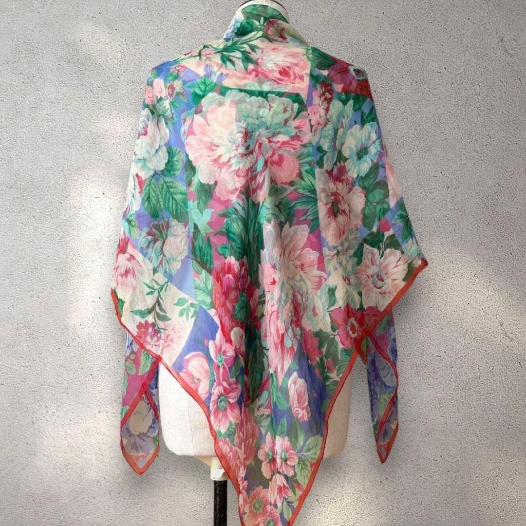 Used Kenzo stole shawl floral print large scarf