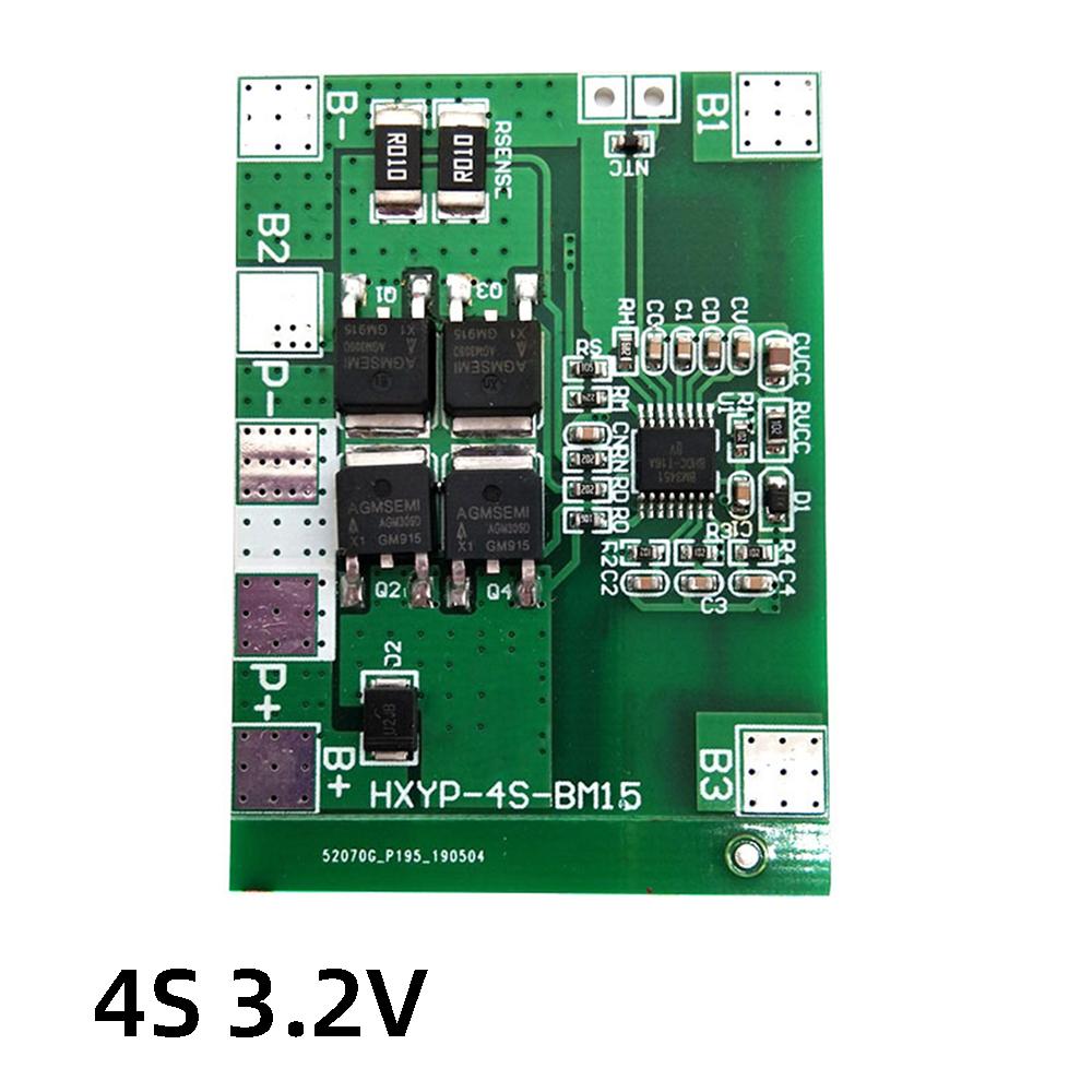 4S 12.8V 14.4V 16.8V Lifepo4 Li-ion Lipo Lithium Battery Protection Board 18650 BMS 14A limit 20A PCB 4 Cell Pack PCM 3.2V 3.7V