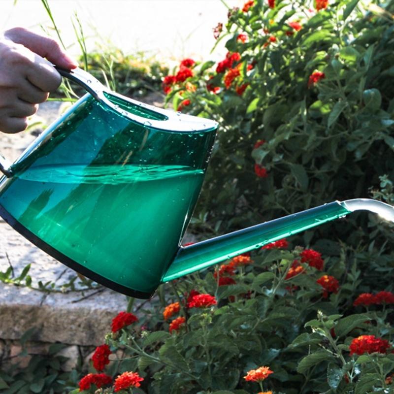 Gießkanne aus Kunststoff mit langer Öffnung, geeignet für die Gartenarbeit, zum Gießen von Sukkulenten und anderen Pflanzen, große Fassungsvermögen, ideal für den Blumenanbau.