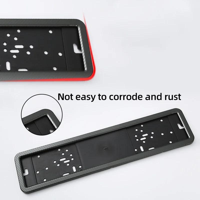 European License Plate Frame Front And Rear License Plate Frame Stainless Steel Carbon Fiber License Plate Frame Universal