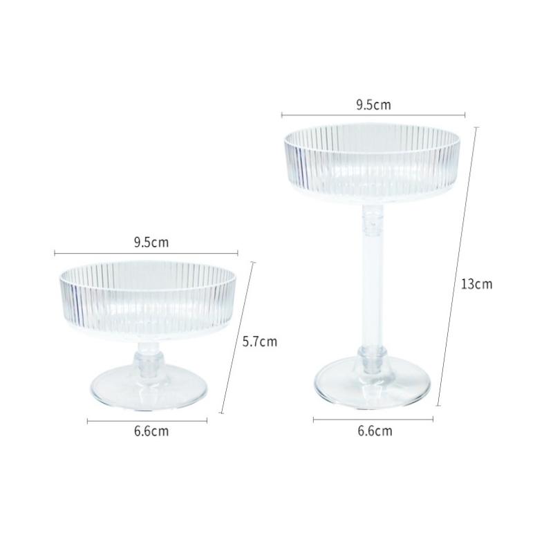 10Pcs Plastic Martini Glasses Disposable Transparent Champagne Glass Detachable Champagne Tower Dessert Cup For Wedding Party
