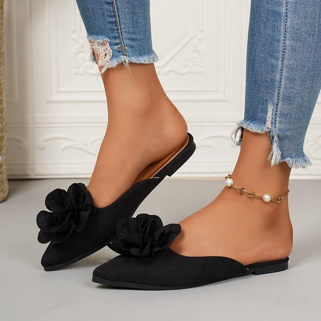 Chaussure d'été légère et décontractée à enfiler pour femme, motif floral