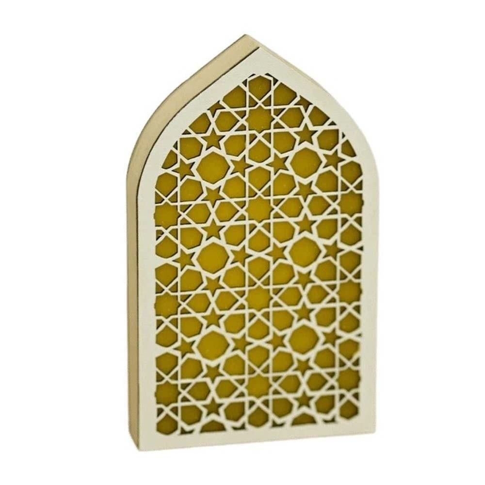 Moon Eid Desktop Ornament Creative Eid Wooden Decoration Handmade Night Light Ornament Wedding