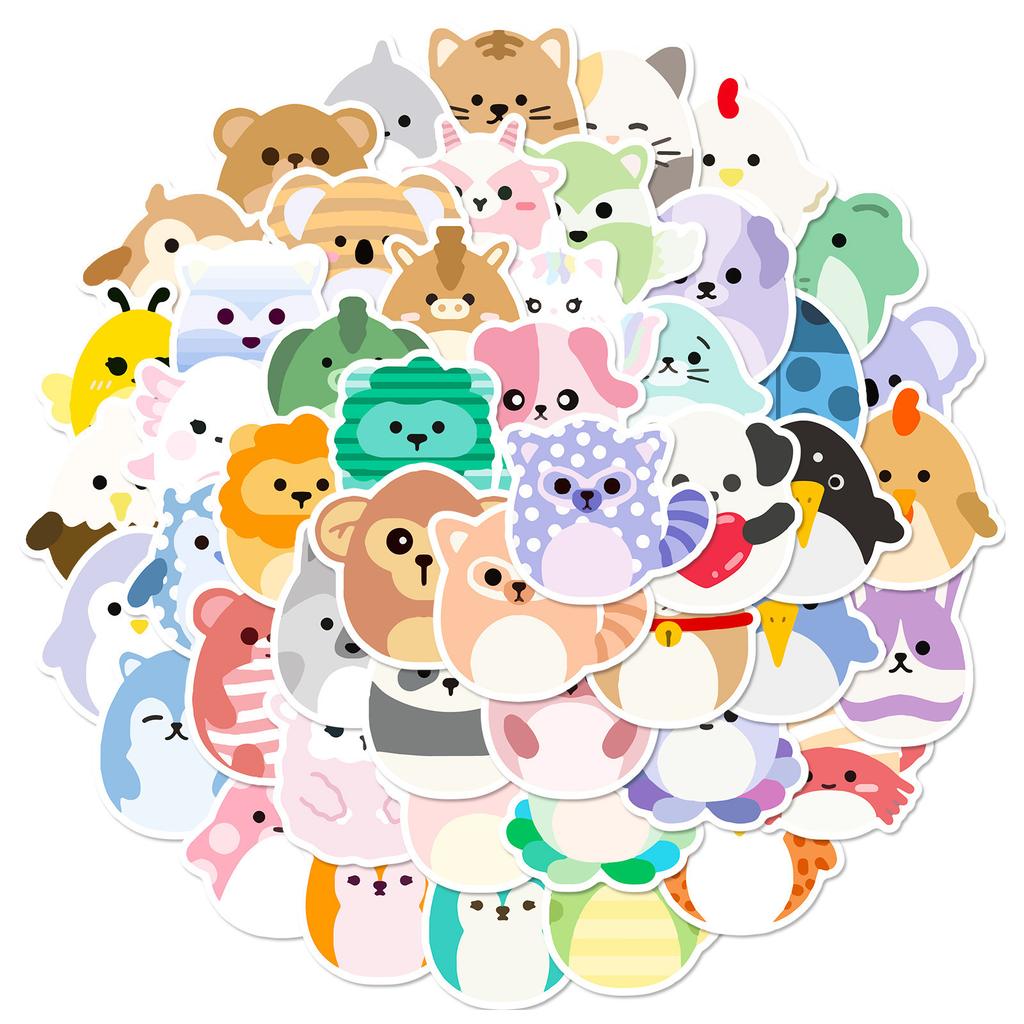 50 Simple Small Animal Stickers New Cartoon Cute Simple Ins Small Animals Children's Stickers