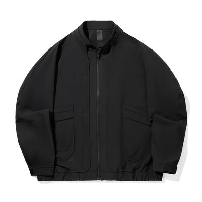 Li Ning X Jackie Chan Kollaboration Kung Fu Serie Bequeme Lässige Einfache Lockere Sportjacke Herrenjacke Schwarz AFDV769-2