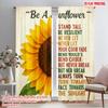 2pcs 2D Flat Printing Party Curtains Sunflower Inspirational Quote Floral 100% Polyester Without Electricity Holiday Decorations