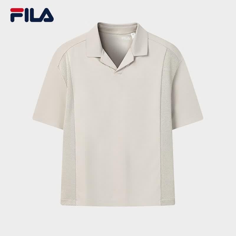 Мужская вязаная футболка-поло с коротким рукавом FILA M