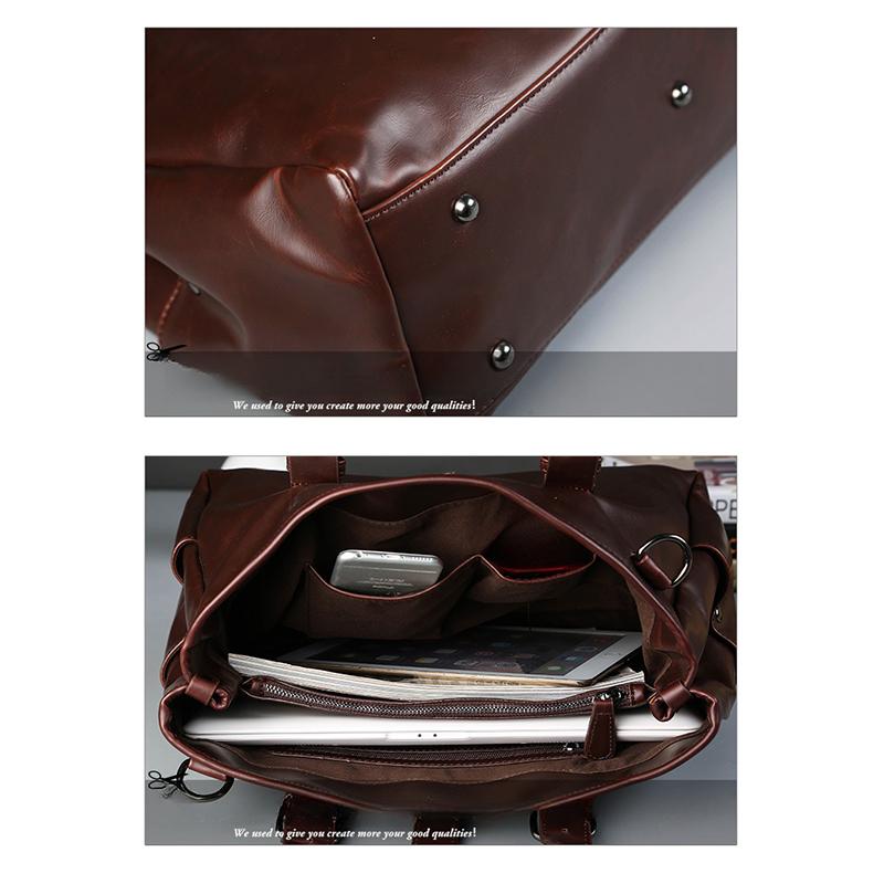 Genți de mână bărbătești, Serviete din piele de mare capacitate, Genți messenger casual bărbătești, Genți de umăr retro, Genți de calculator business