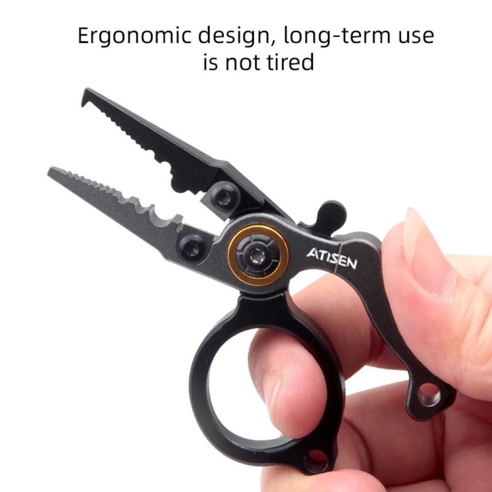 Stainless Steel Fishing Pliers Scissors Forked ring Fishing Clamp New Fishing Line Cutter  Fishing