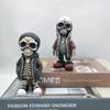 Creative Halloween Atmosphere Skeleton Statue Decoration Miniature Skeleton Sculpture Resin Crafts Halloween Decoration Props