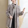 Mother's Winter Mid-length Mink Fleece Coat New Middle-aged and Elderly Women's Fur One-piece Thickened Sheep Shearling Coat
