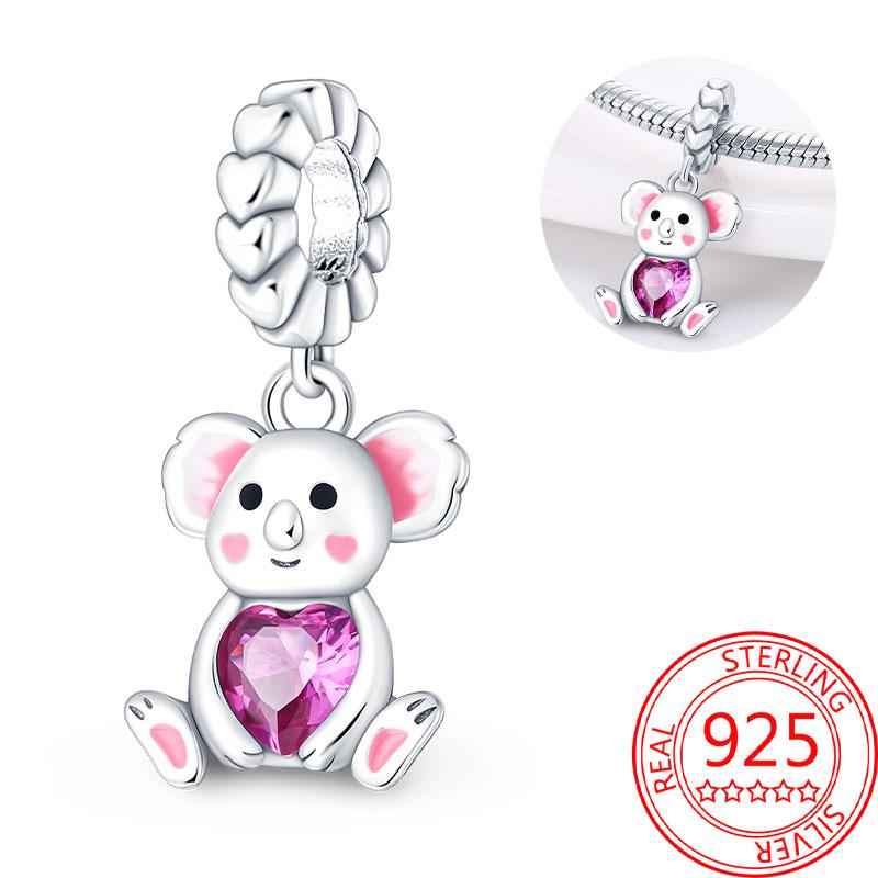 Lovely Copper Little Monkey Embracing Red Heart Pendant Fit Bracelet Necklaces Party Pairing With Handmade Gifts