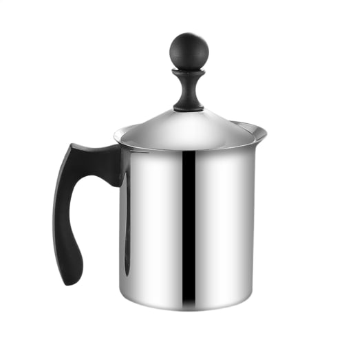 

Portable Stainless Steel Milk Frother, 400/800ML, Stovetop Safe, Coffee Foamer, Milk Frother, Coffee Mixer for Milk, Latte, Macchiato, and More, Perfe