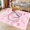 Pink Bunny Ear Chair Mat - Cute Rabbit Headphones Design,Home Decor Rug for Office,Living Room,Bedroom,Gift Idea0109075A