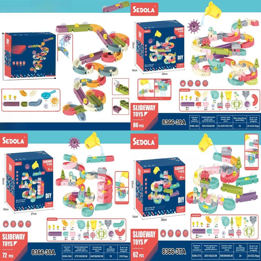 Childrens Bath Water Toy Set With Diy Track And Roller For Toddler Playwater Fun