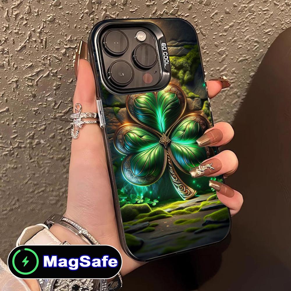 Coque de téléphone portable pour la Saint-Patrick pour iPhone 17 16 15 14 13 12 11 Air Pro Max Plus MagSafe Transparente Colorée Jolie