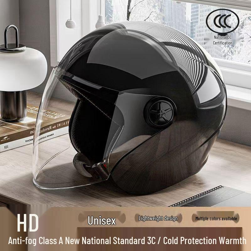 Women's Winter All-Season Half Helmet: Certified, Anti-Fog, Warm, and Safe