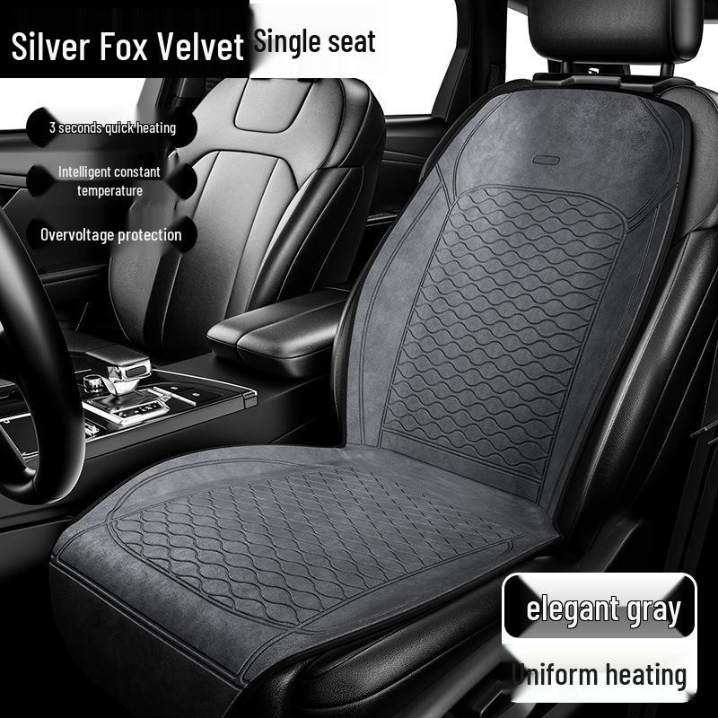 Graphene Electric Heated Seat Cushion, 12V Universal Winter Car Pad, Plush Single Mat, Comfortable Heating.