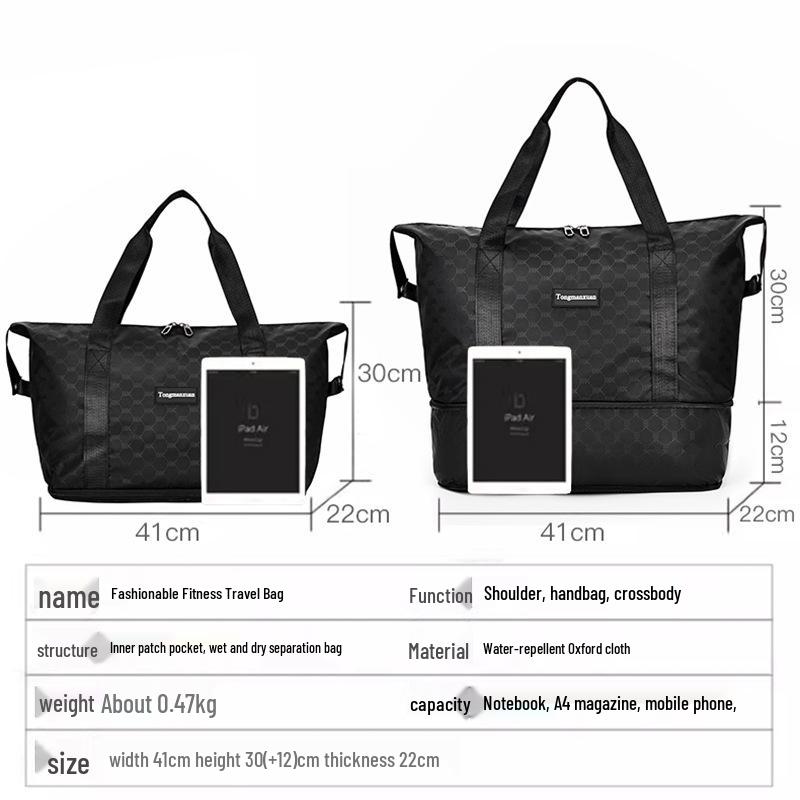 Large Capacity Women's Travel Storage Bag: Lightweight, Portable Canvas for Short Trips