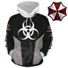 Evil Umbrella Resident Corporation Hoodie Cosplay Jacket Pullover 3d Print Coat