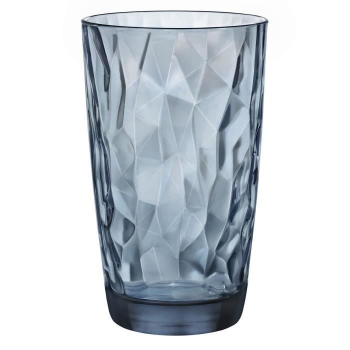 Verre - Bormioli Rocco - Bleu - 470 Ml - 6 Unités - Compatible Lave-vaisselle