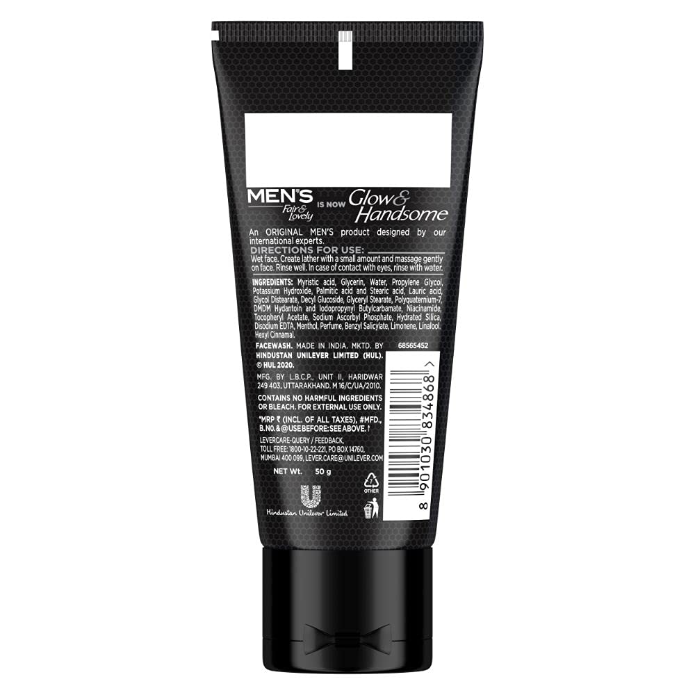 Glow & Handsome Detergente per il viso ad azione rapida, luminosità istantanea, 50 g