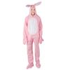 Giant Pink Costume - Plush Animal Onesie with Light-Up Eyes & Movable Ears