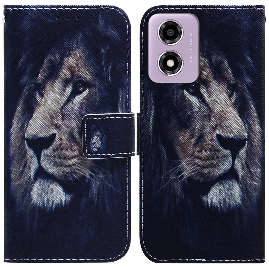 For Motorola Moto G04s 4G/E14 4G Wallet Phone Case Pattern Print Leather Flip Cover