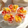10/20/30Pcs Disposable Transparent Plastic Mousse Cup Mini Heart Shaped Pudding Dessert Cup For Hotel Party And Sweet Shop