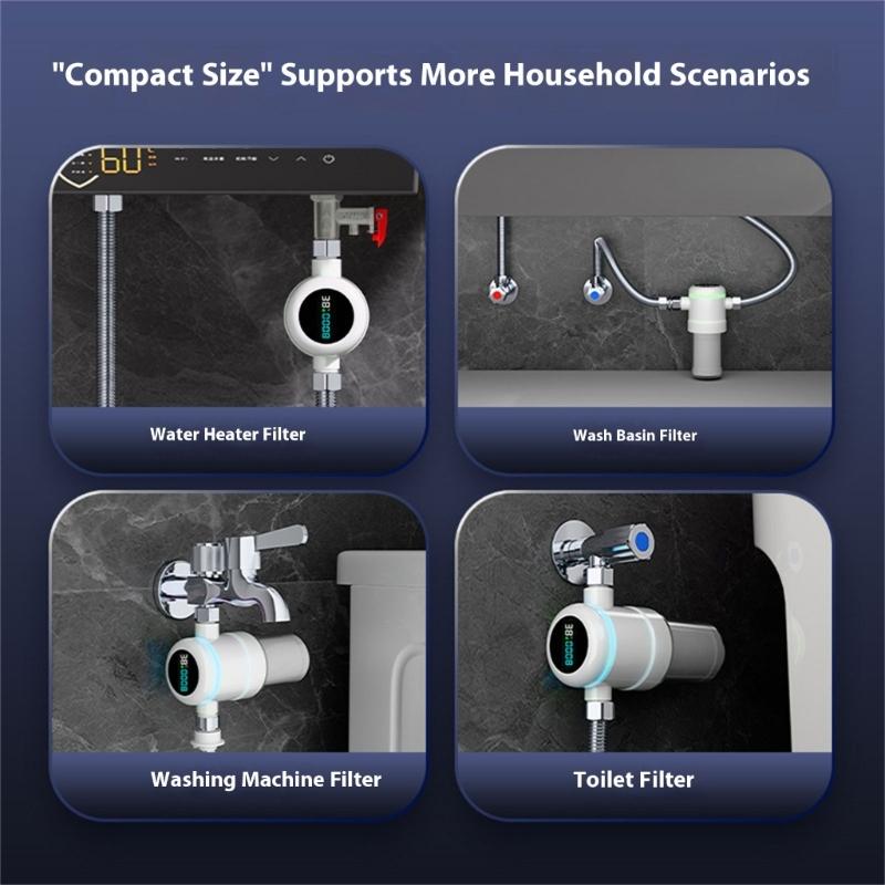 Advanced Scale Reduction Filtration System For Heated water Heaters With Temperature Display Simply set up Corrosion Resistant ABS Construction