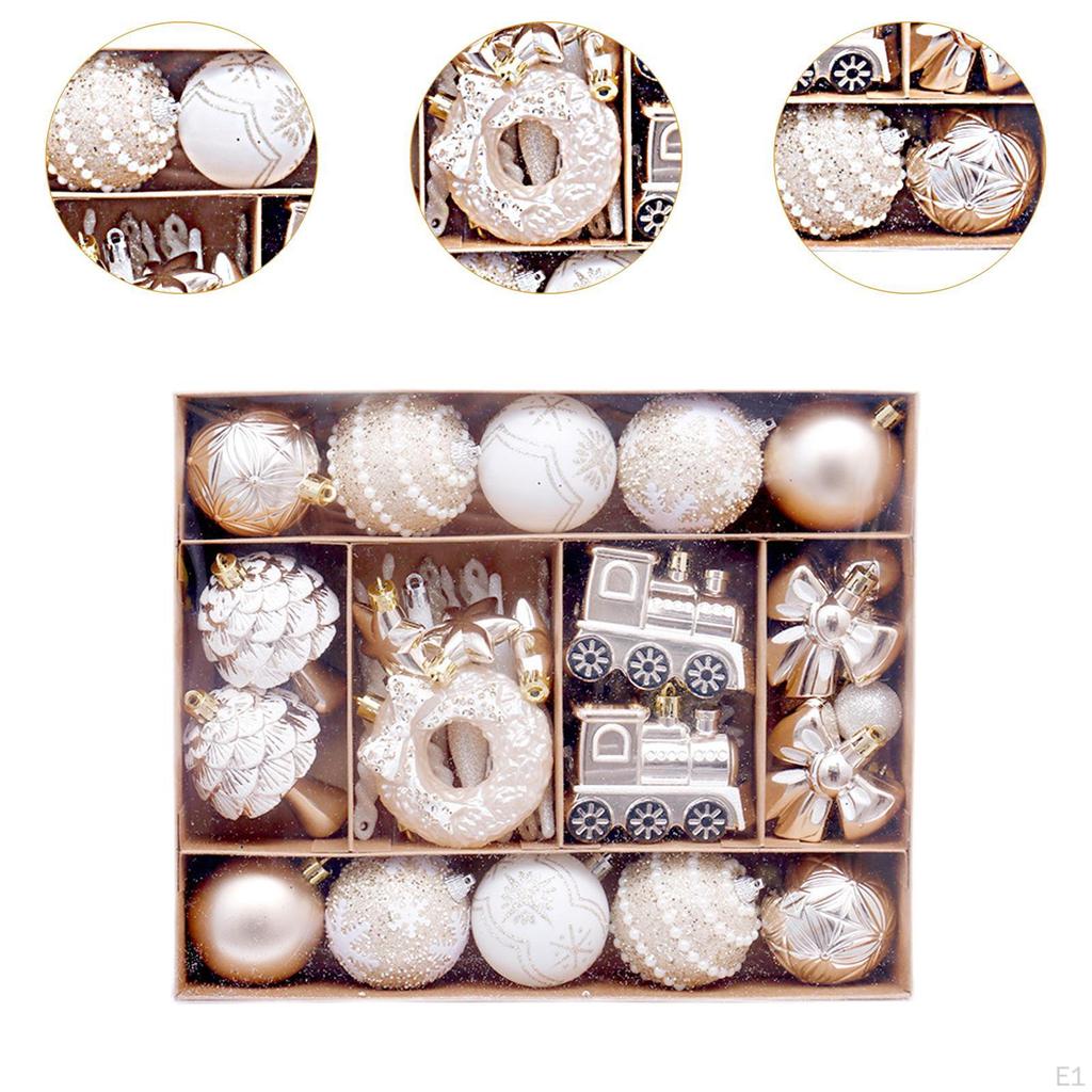 45 stk Julepynt til å henge på juletreet, Dekorative kuler til bursdag