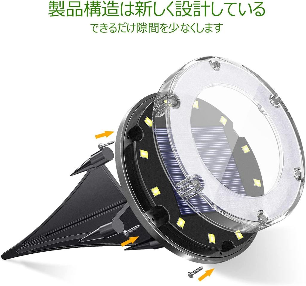 NFESOLAR LED Garden Light White of Lights, Solar-Powered, Waterproof, 600mAh, Sensor, Stylish, Outdoor, Garden, Exterior, Entrance, Freestanding,