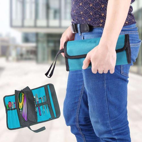 Hilitand Foldable Tool Roll, Tool Bag with Hand Strap for Professionals and Technicians