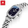 OLEVS Brand Original Fashion Square Watch Women Stainless Steel Waterproof Luxury Quartz Watches Womens Dress Clcok Reloj Mujer