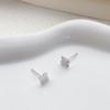 Sterling Silver Four-Leaf Clover Stud Earrings for Women – High-End Light Luxury Ear Jewelry